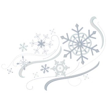 Snowflakes Swirling Machine Embroidery Design