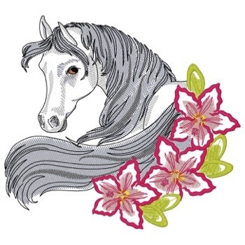 Arabian Horse Machine Embroidery Design