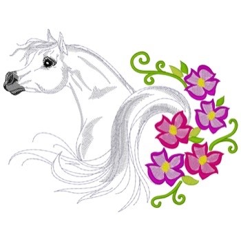 Arabian & Flowers Machine Embroidery Design