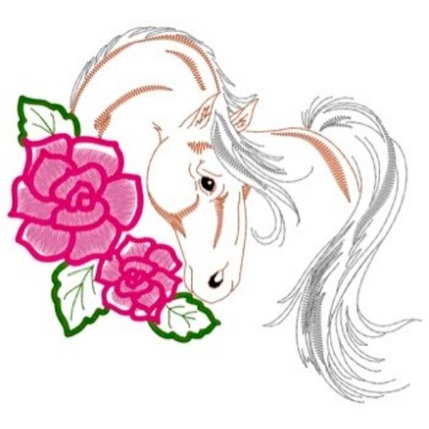 Picture of Standardbred Horse Head Machine Embroidery Design