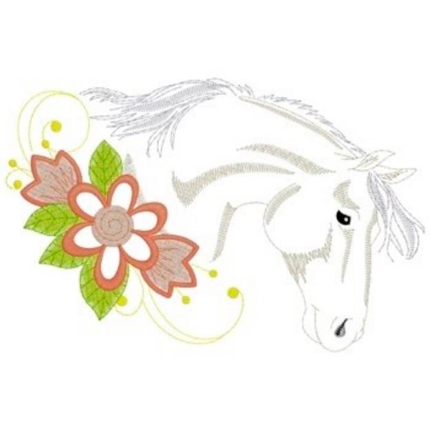 Picture of Quarter Horse head Machine Embroidery Design