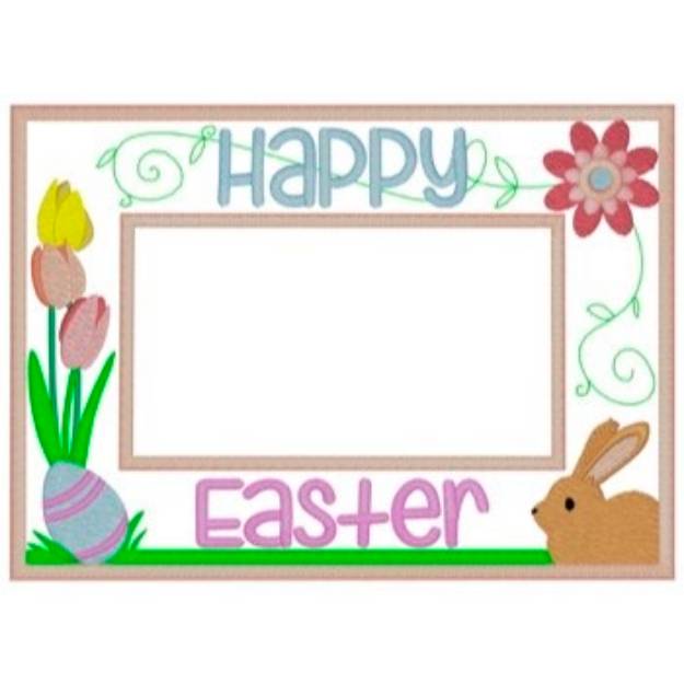 Picture of Easter Frame Machine Embroidery Design