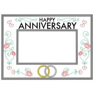 Picture of Anniversary Frame Machine Embroidery Design