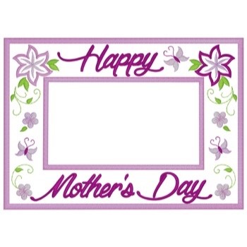 Mothers Day Frame Machine Embroidery Design