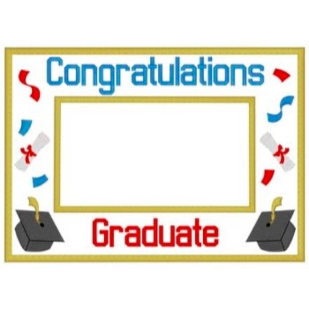Picture of Graduation Frame Machine Embroidery Design