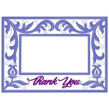 Thank You Frame Machine Embroidery Design