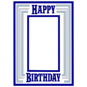 Happy Birthday Frame Machine Embroidery Design