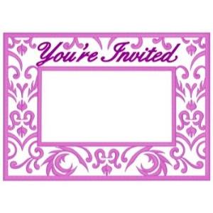 Picture of Youre Invited Frame Machine Embroidery Design