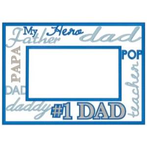 Picture of Fathers Day Frame Machine Embroidery Design
