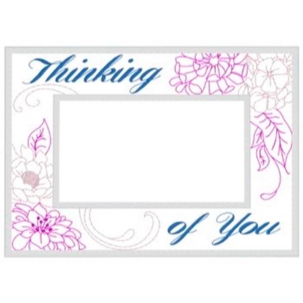 Picture of Thinking Of You Frame Machine Embroidery Design