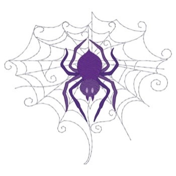 Spider On Web Machine Embroidery Design