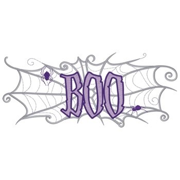 Boo Spiderweb Machine Embroidery Design