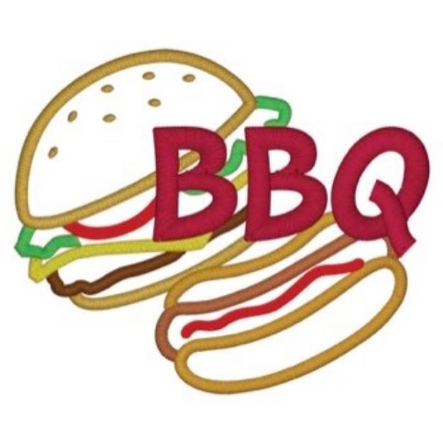 Picture of BBQ Foods Machine Embroidery Design