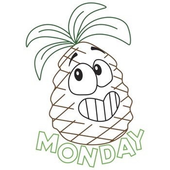 Pineapple Monday Machine Embroidery Design