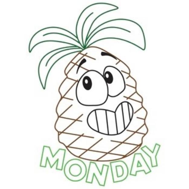 Picture of Pineapple Monday Machine Embroidery Design