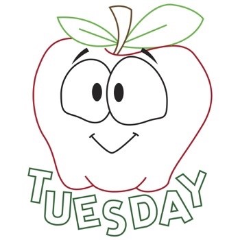 Apple Tuesday Machine Embroidery Design