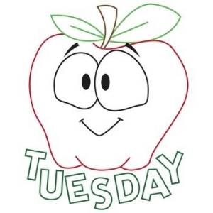 Picture of Apple Tuesday Machine Embroidery Design