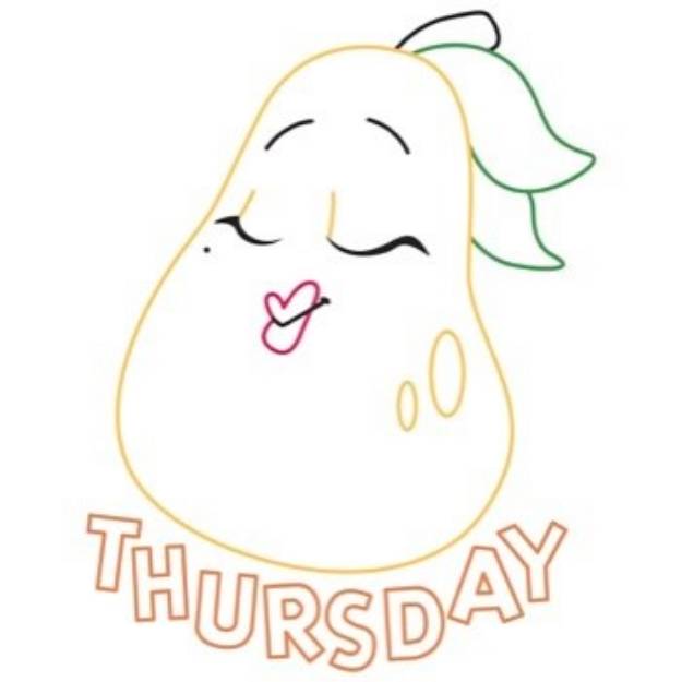 Picture of Pear Thursday Machine Embroidery Design