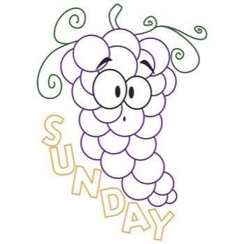 Grapes Sunday Machine Embroidery Design