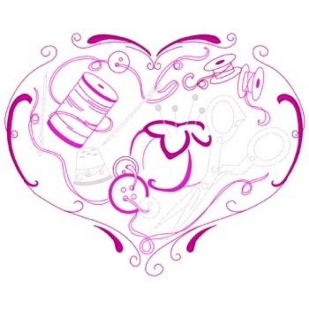 Picture of Love Sewing Machine Embroidery Design