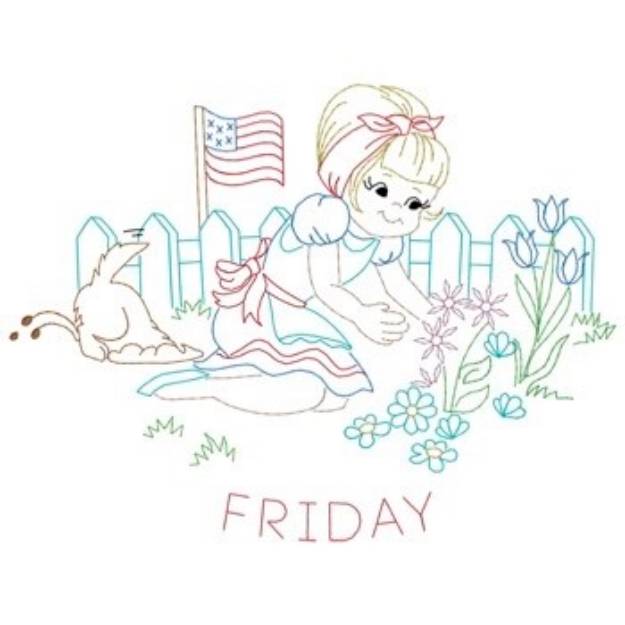 Picture of Patriotic Friday Machine Embroidery Design