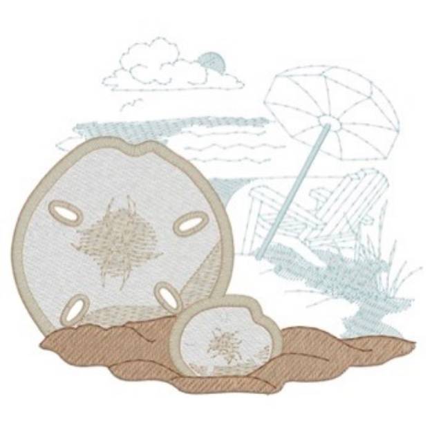 Picture of Sand Dollar Beach Machine Embroidery Design