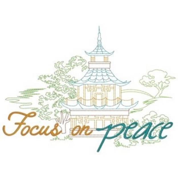 Picture of Focus On Peace Machine Embroidery Design