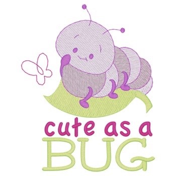 Cute As A Bug Machine Embroidery Design