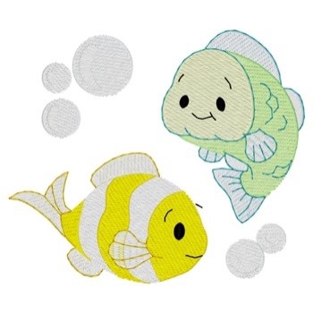 Little Fishes Machine Embroidery Design