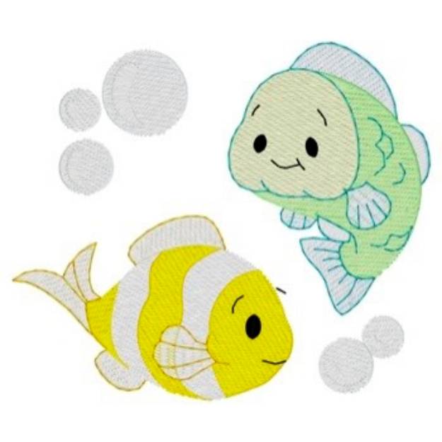 Picture of Little Fishes Machine Embroidery Design