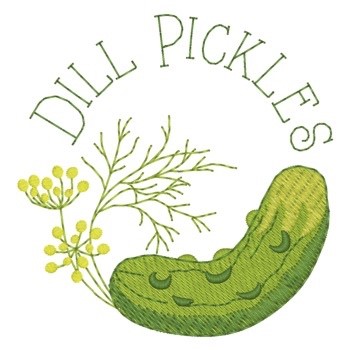 Dill Pickles Machine Embroidery Design