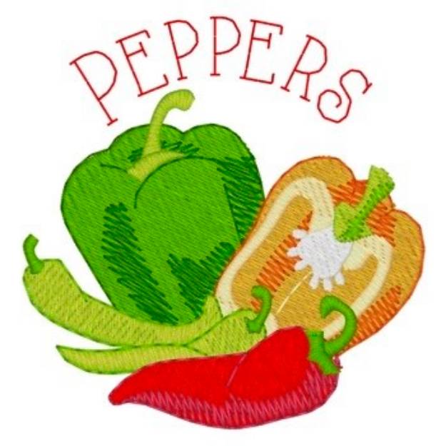 Picture of Peppers Machine Embroidery Design