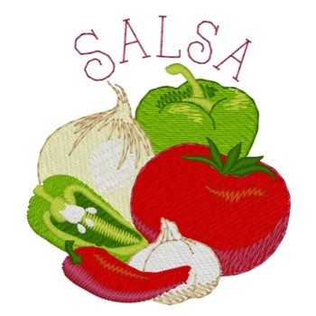 Salsa Machine Embroidery Design