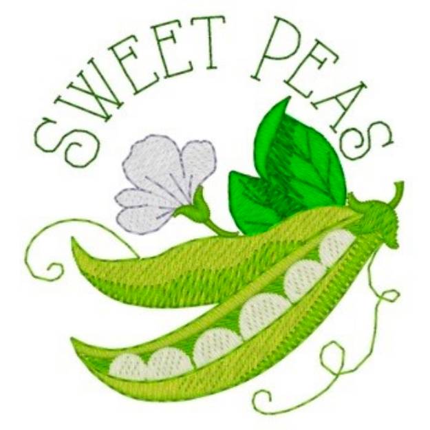 Picture of Sweet Peas Machine Embroidery Design