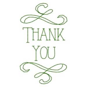 Picture of Thank You Machine Embroidery Design