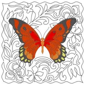 Picture of Spotted Butterfly Machine Embroidery Design