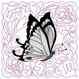 Picture of Flying Swallowtail Machine Embroidery Design