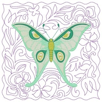 Spotted Butterfly Machine Embroidery Design
