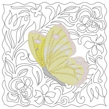 Profile Butterfly Machine Embroidery Design
