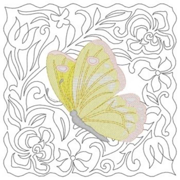 Picture of Profile Butterfly Machine Embroidery Design