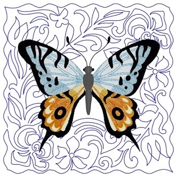 Butterfly Quilt Machine Embroidery Design