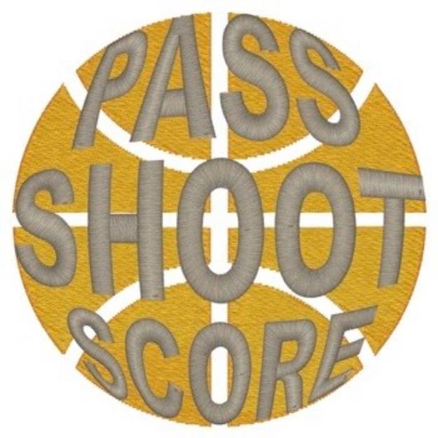 Picture of Pass Shoot Score Machine Embroidery Design