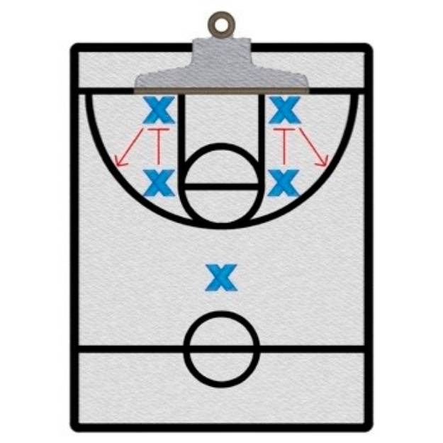 Picture of Basketball Clipboard Machine Embroidery Design