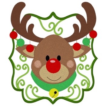 Rudolph Reindeer Machine Embroidery Design