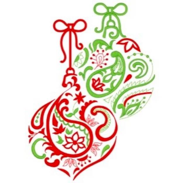 Picture of Paisley Ornaments Machine Embroidery Design
