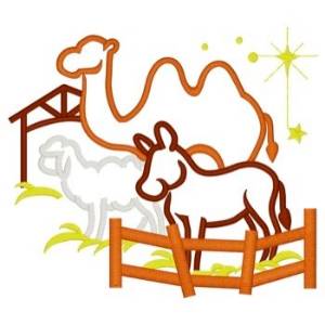 Picture of Nativity Animals Machine Embroidery Design