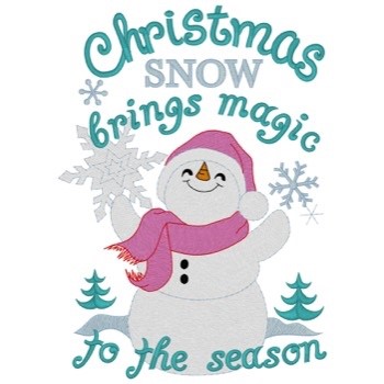 Christmas Snow Machine Embroidery Design