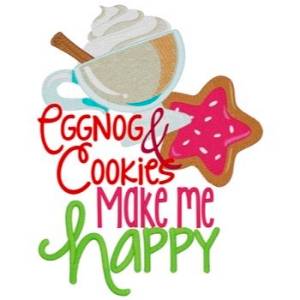 Picture of Eggnog & Cookies Machine Embroidery Design