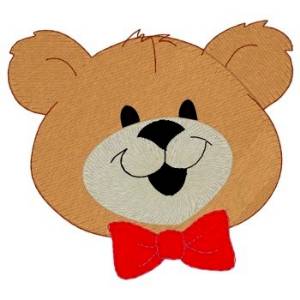 Picture of Happy Bear Ribbon Machine Embroidery Design