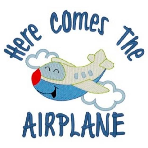 Picture of Here Comes The Airplane Machine Embroidery Design